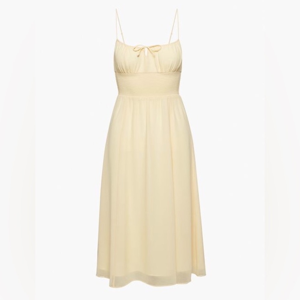 Yellow Aritzia Wilfred Midi Dress